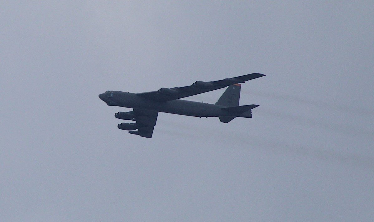 NJSP's tweet photo. Salute to America

Yesterday, a contingent of @usairforce and @USMC air crafts, including a B-52 bomber, conducted a military flyover across New York City, New Jersey, and Philadelphia to celebrate our nation’s 244th birthday.         https://t.co/MUECyF22j1 https://t.co/bxiXazYBwc