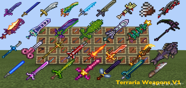 MCPEDL on X: Terraria Swords Addon - Updated! -  -  By GalihOfficial  / X