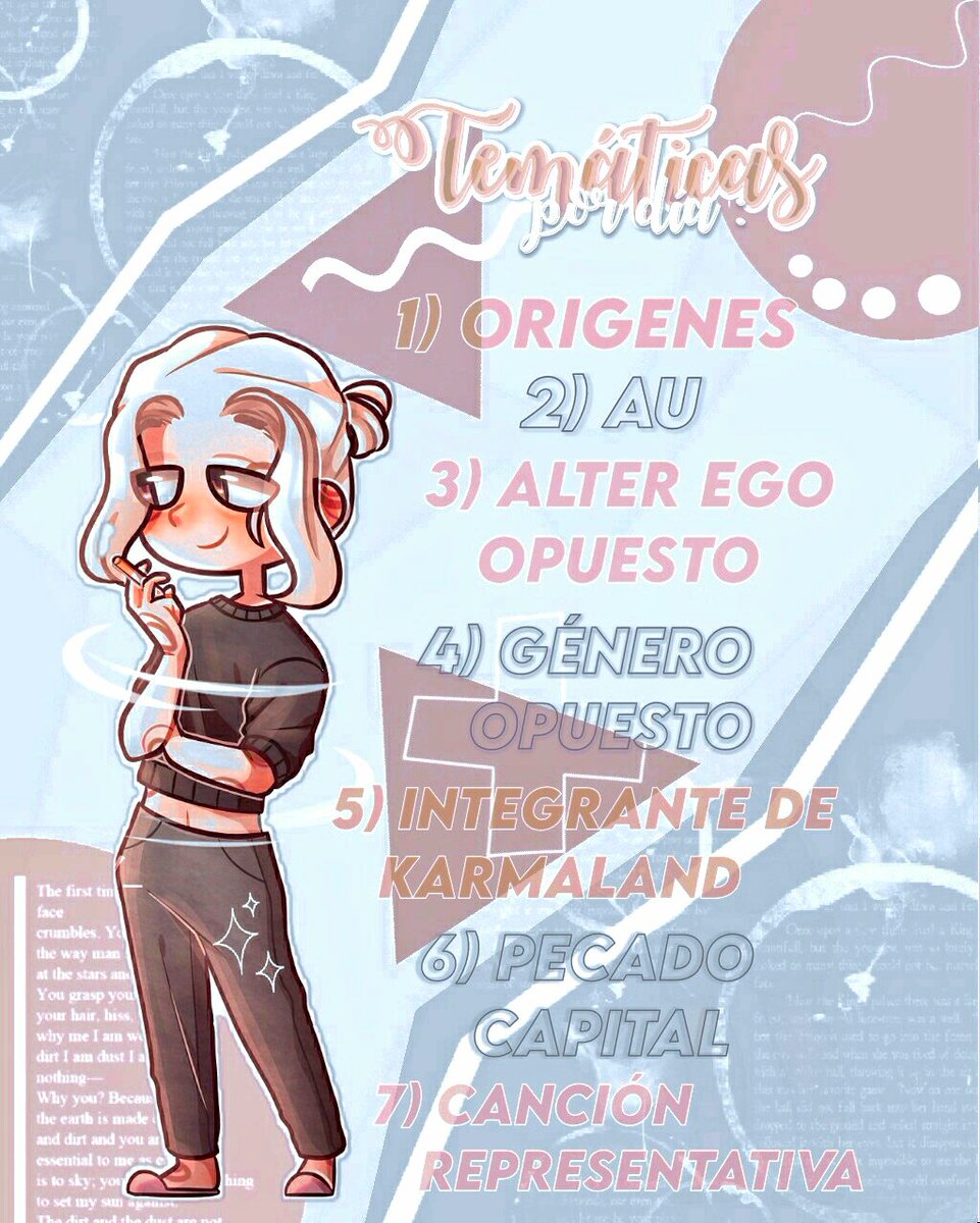 TKarmaself's tweet photo. #TKWeek :: υηα ѕємαηα
ραяα єℓ тєαм кαямαѕєℓƒ 🌹
— ¡υηєтє α єѕтα α¢тινι∂α∂
у ∂ιѕƒяυтємσѕ נυηтσѕ! —
➢₊࣪˓˓ ∂ση'т вє яєρєтιтινє! ¢нσσѕє мσяє тнαη σηє ¢нαяα¢тєя, ιƒ ησт, уσυ нανє тσ ραу тнє ¢σηѕєqυєη¢єѕ. 🔪✧ ˖ https://t.co/pXkbTBFQWM