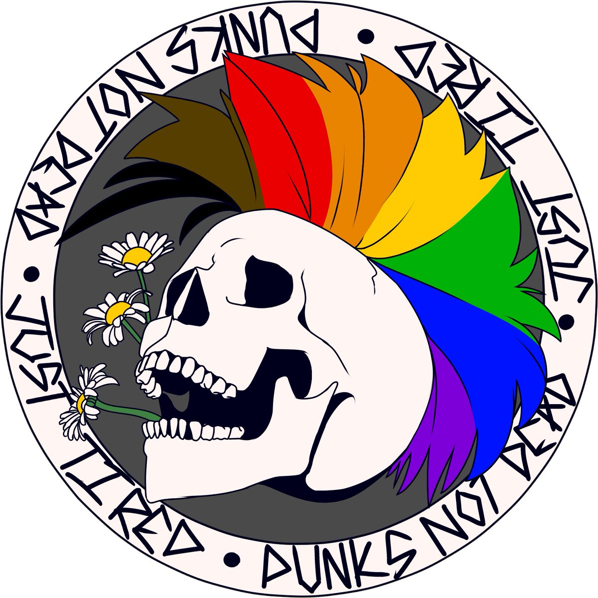 FateInInk's tweet photo. Just put my first couple designs on redbubble! my primary use for it was button pins but you can put it on more than that. Theyre punk pride skull designs, and Ive got plenty of flag variation! Go check them out! https://t.co/9gKfhuh32l https://t.co/BurQBO25VV