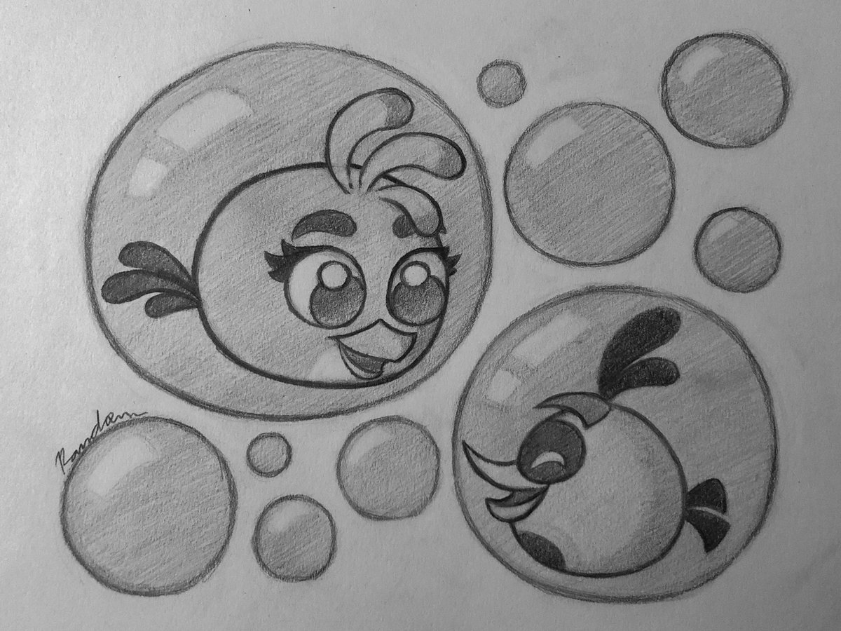 Bubbles, Stella, and more Bubbles! #Bubbles #Stella #AngryBirds #AngryBirdsStella #handdrawn #art