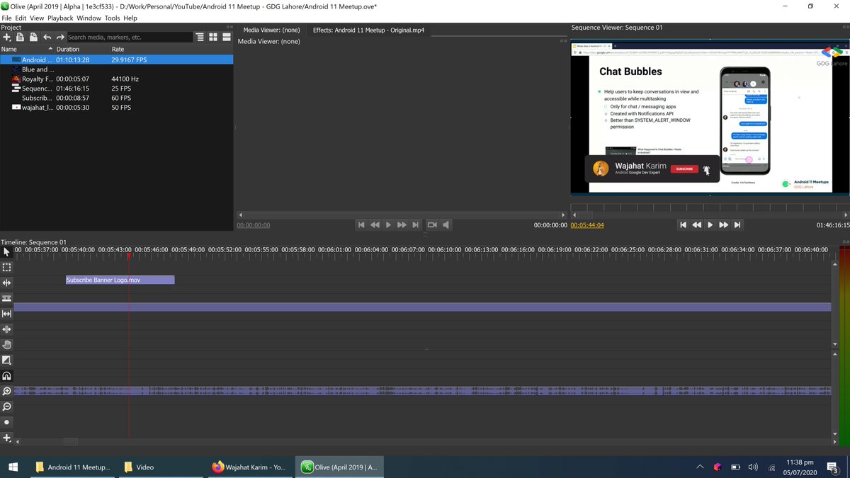WajahatKarim's tweet photo. Editing my yesterday talk session about "What's new in #android11os" by @GDGLahore to upload it on my YouTube channel.
I must say that listening to your own voice is very weird & hard.
Until then do subscribe my channel https://t.co/3bh8slMf9m
#AndroidDev #android11meetup #gde https://t.co/tx2ns3wZ8x