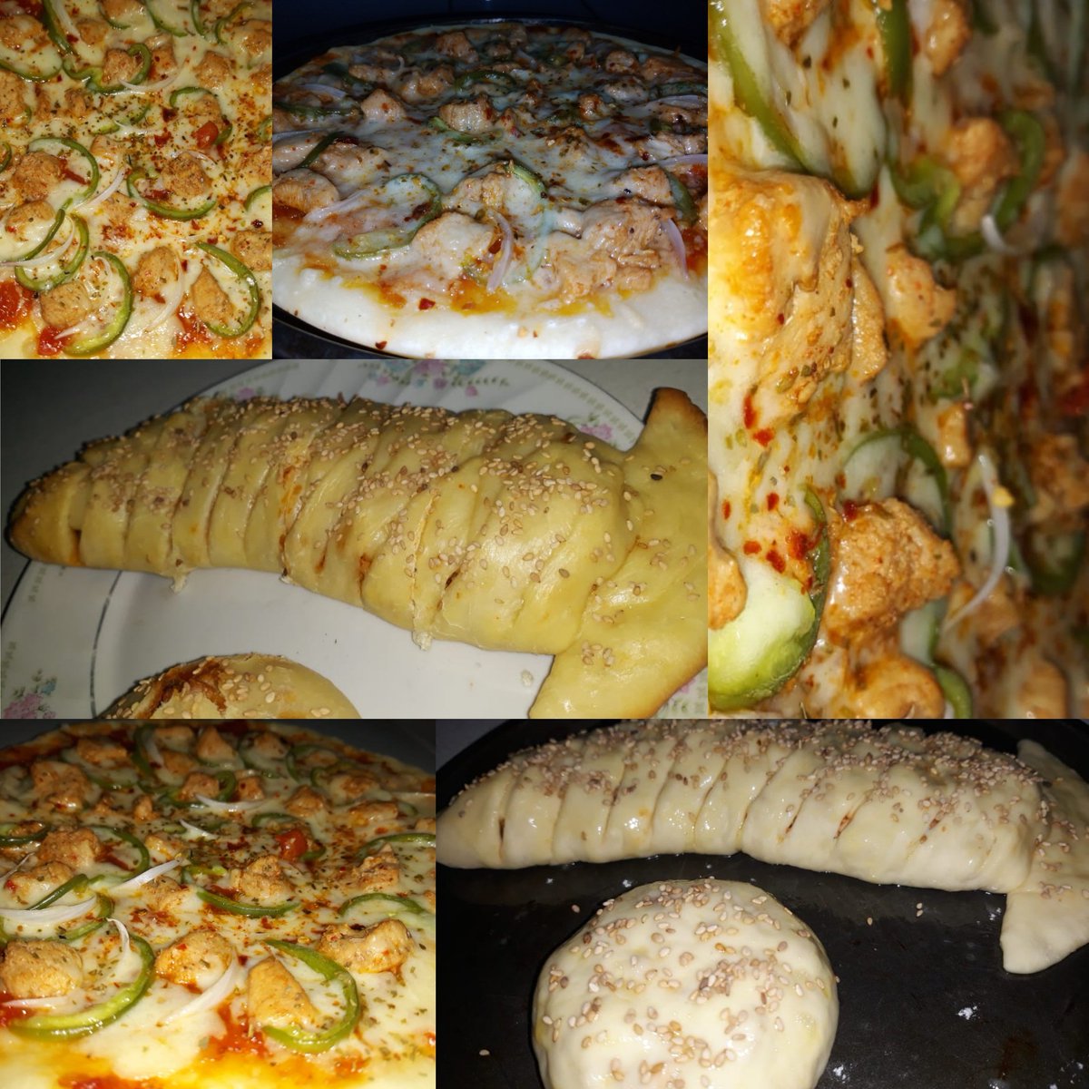 GoldenSparrow63's tweet image. meri aj ke mehnat😊
#ChickenTikkaPizza 
#chickenBuns #ChickenBread💕