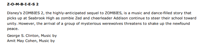 Flesh &amp; Bone from Zombies 2 is in the ballots of the Emmys 2020 in the category "Music" 💚