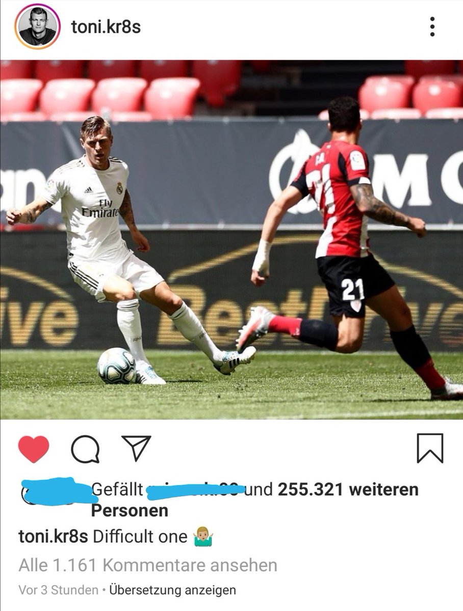 Freddy__42's tweet photo. Scheint schwierig gewesen zu sein, in den letzten Wochen.
@ToniKroos
#DifficultOne https://t.co/DJmnM3Mn3K