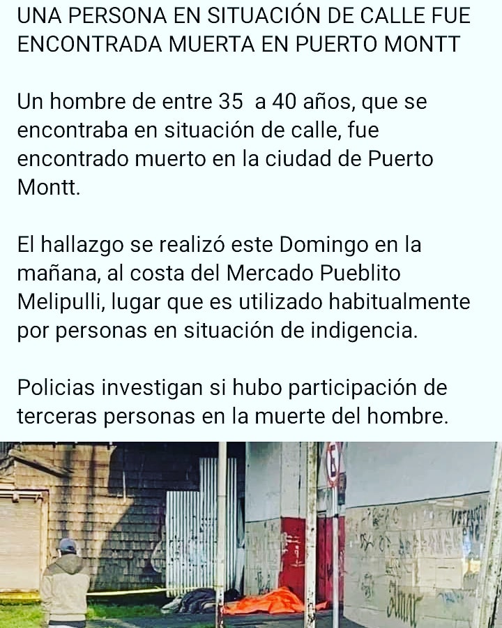 Estas son las noticias que a uno lo calan en lo más profundo. Hace pocos días estuvimos aquí ( con ellos) eran muchos los que se quedaban durmiendo en este lugar y con los fríos que hay en las noches uno ya no duerme tranquilo sabiendo cuanta gente hay afuera y hoy despertamos 👇