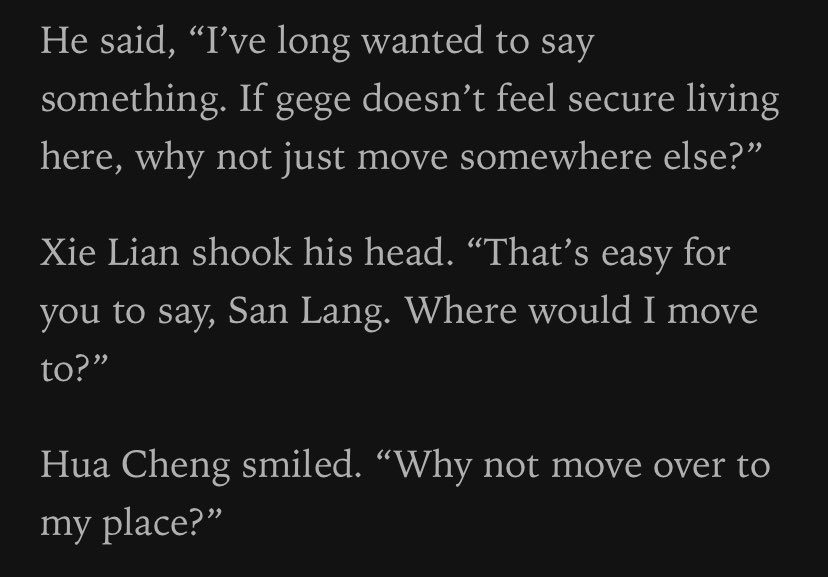 HC just got Xie lians communication array password and within the same night he’s already proposed and asked him to move in with him