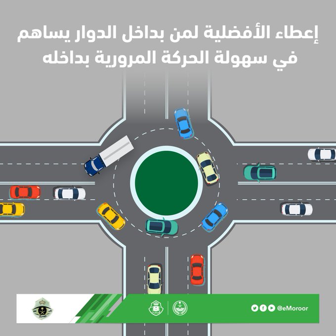 «المرور»: الأفضلية لمن بداخل الدوار تسهيلاً للحركة المرورية
https://t.co/wYsoCqqU2o
#المرور #السعودية #المملكة #الحركات_المرورية https://t.co/299yznHjZi