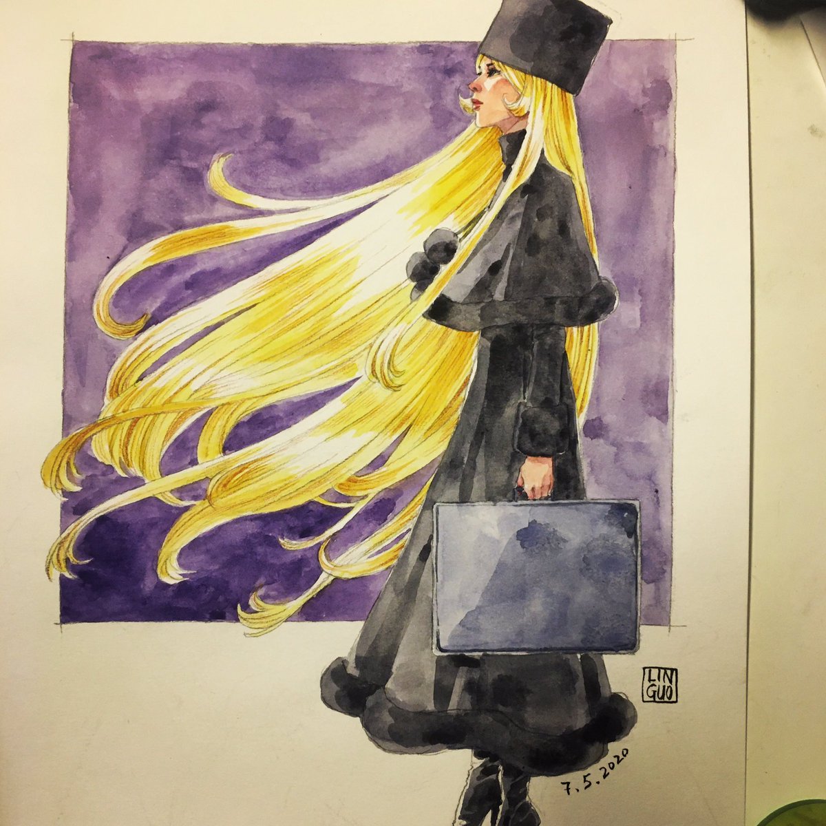 linguo2014's tweet photo. 🌌🚂 

#art #artist #artistsontwitter #illustration #watercolor #girl #potrait #drawing #sketch #dailysketch  #sketchbook #doodle #dailydrawing #fanart #maetel #galaxyexpress999 #manga #doudoutown #抖抖村 #抖抖村打卡 https://t.co/EgN0zmtxGV