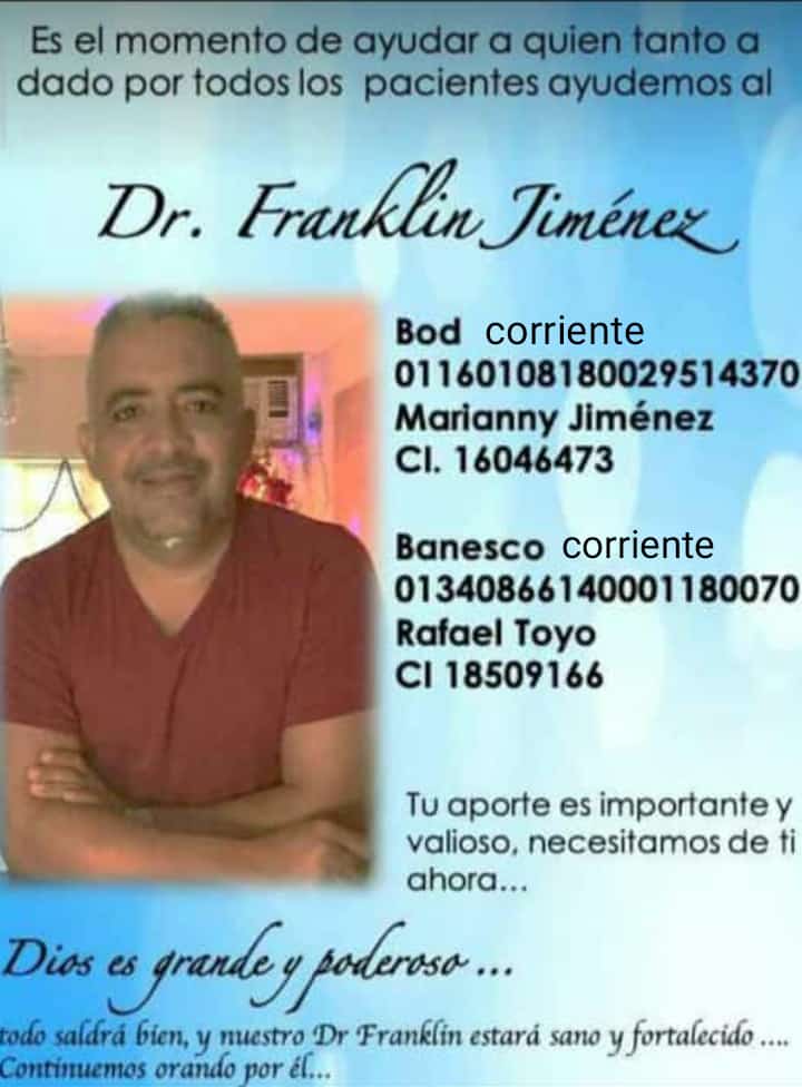 #SOLIDARIDAD Citojenses se unen en solidaridad con quien fuera director del Hospital @HospitalPedroG de #CiudadOjeda y que necesita de toda nuestra ayuda, tu granito de arena es importante <a href="/Ciudad_Ojeda/">Ciudad Ojeda 360</a>