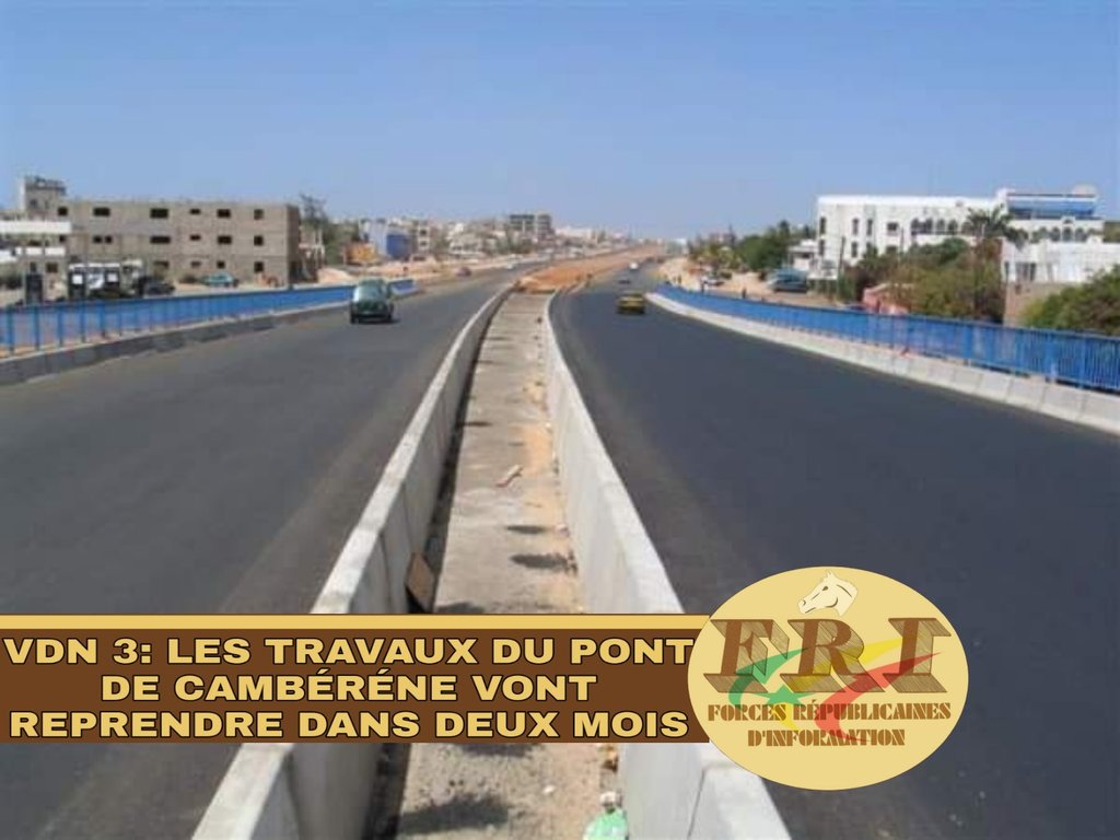mahmoudaw4's tweet photo. VDN 3 : LES TRAVAUX DU PONT DE CAMBÉRÈNE VONT REPRENDRE DANS DEUX MOIS...
Les travaux du pont du Cambérène,à hauteur du mausolée de Seydina Issa Laye, bloqués depuis près de deux ans,reprendront au mois de septembre 2020.
#FORCES #REPUBLICAINES #DINFORMATION
#FRI https://t.co/OkJ27OQ9IM