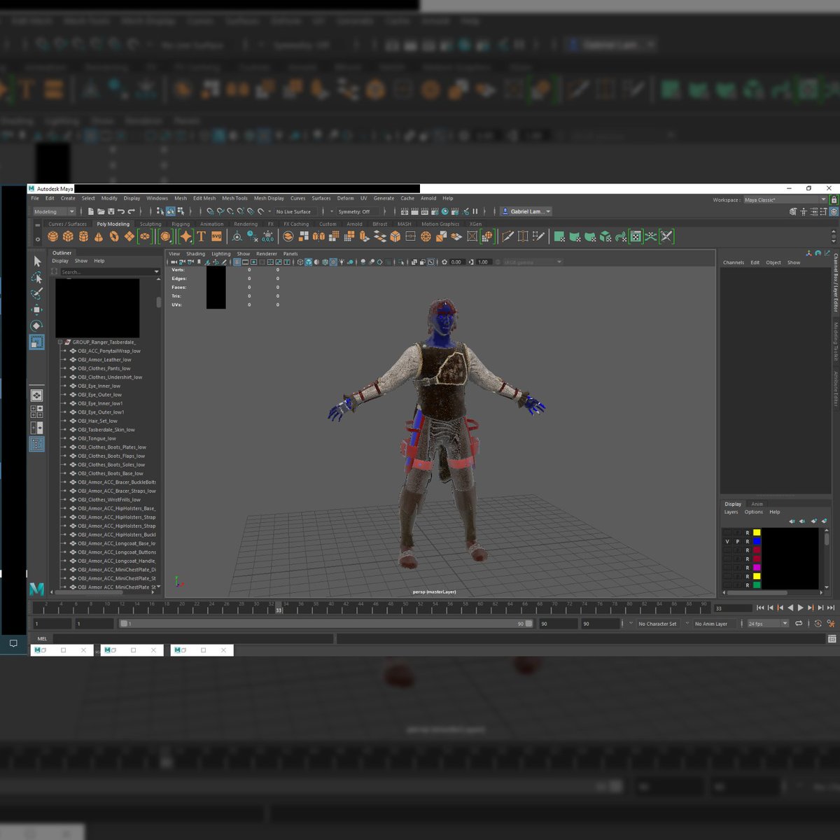 gabe_lamas_art's tweet photo. Is he from the Blue-Man Group!
.
It's been a hot minute, but here's my #WIP shot for my #DnD character! I know it looks messed up. I'm just working on the #texturemaps. Stay tuned for more updates. / #gabe_lamas_art #3dart
.
Created in @pixologic #zbrush
Textures in @Substance3D https://t.co/vymVlGYzKB