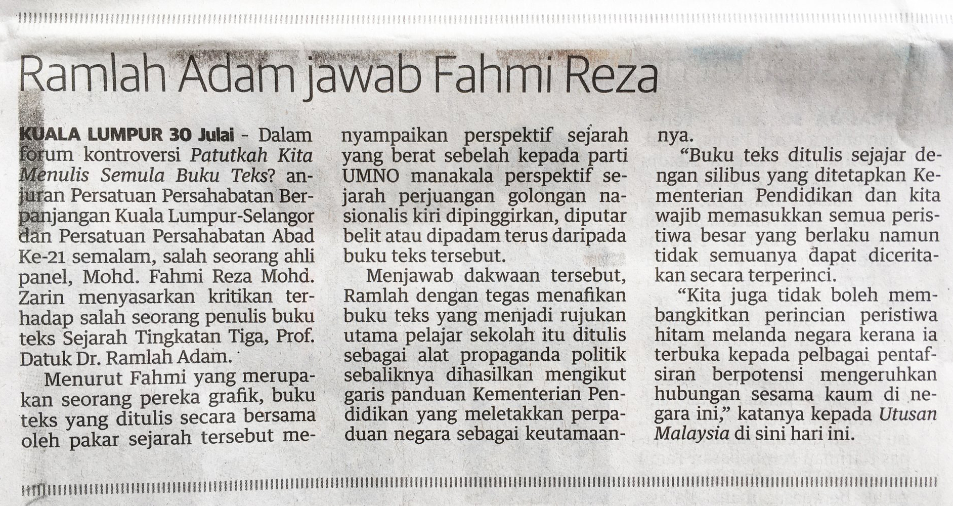 Fahmi Reza U Tvitteri Kenapa Buku Teks Sejarah Form 3 Edisi 2004 2018 Yg Aku Kongsi Dlm Thread Semalam Banyak Selitkan Pasal Umno Dlm Kapsyen Aku Pernah Utarakan Kritikan Terhadap Prof Ramlah Adam
