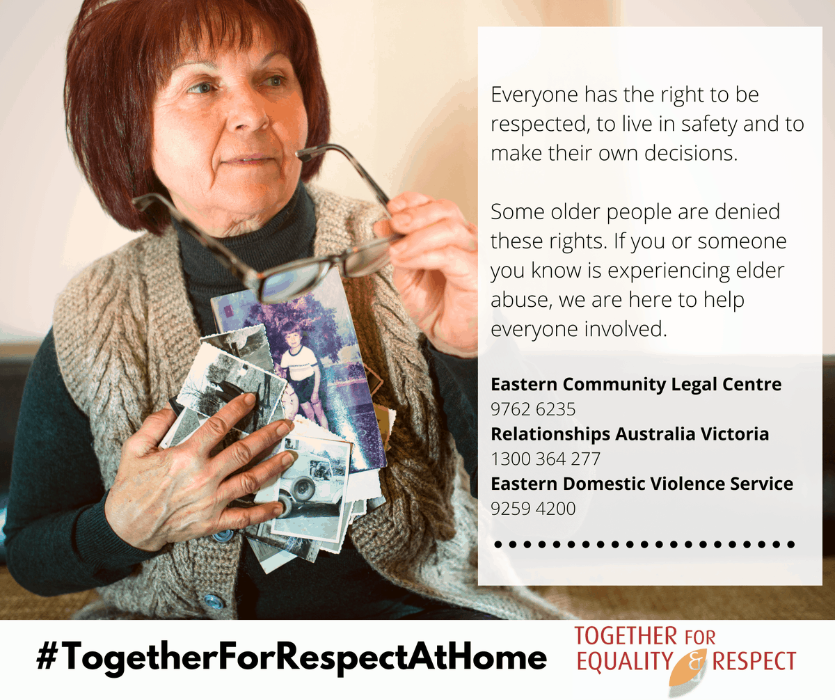 SthMalleePCP's tweet photo. Everyone has the right to be respected, live in safety and make their own
decisions. Some older people are denied these rights, often by the people closest
to them. If you or someone you know is experiencing elder abuse, we are here to
help! #TogetherForRespectAtHome https://t.co/qxhauIl2cM