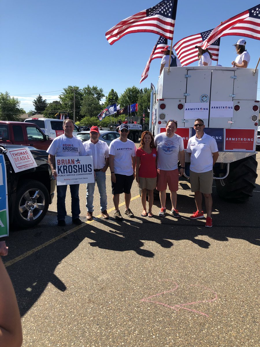 NDGOP's tweet photo. Check out some of our great Republicans at yesterday’s parade in Dickinson! 🇺🇸🇺🇸🇺🇸 https://t.co/C7a4wAvNPm