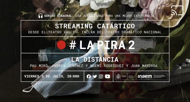 perdidateatros's tweet photo. Entradita nueva perdid@s!! #LaDistancia, la segunda parte de la trilogía #LaPira que nos ofrece en streaming el @centrodramatico . Imperdible!!! Palabra de perdida!!😉 https://t.co/2xHnCO6Ow9 https://t.co/T7FmlAF0Zd