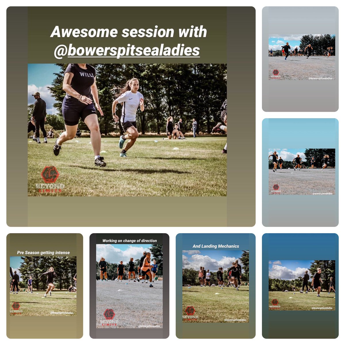 bowersladiesfc's tweet photo. A fantastic session today with the ladies being pushed to the limits by Beyond Limits.
#SocialDistanceTraining #UpTheBowers https://t.co/XahMyNj5gn