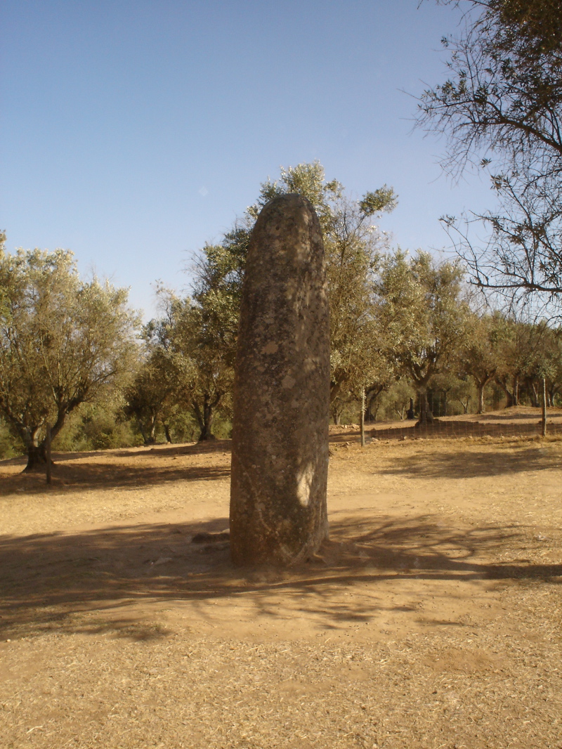 7/ The Almendres Cromlech menhirs' faces which have symbols are also all turned to the East - the sunrise. The axis of the Cromlech is also aligned with the Spring Equinox and the imaginary line between the Cromlech and Menhir 1 km away is aligned with the Winter Solstice sunrise