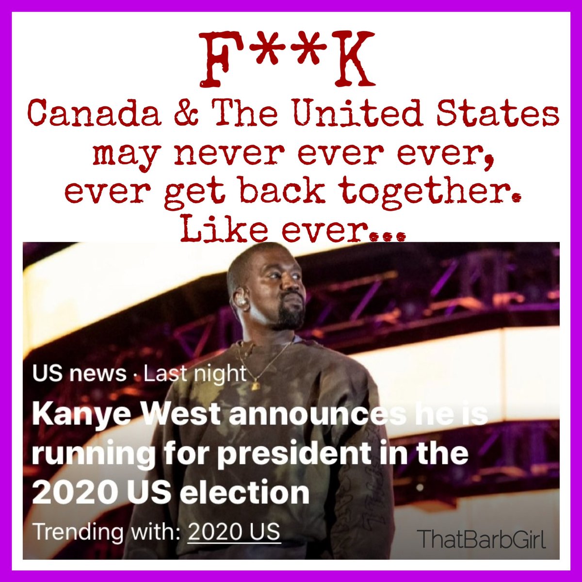 ThatBarbGirl's tweet photo. The boarder may never open again if the vote gets split. There are enough stupid people to make this happen. I’m worried. #makenorthamericagreatagain https://t.co/qzYcYCb3V6
