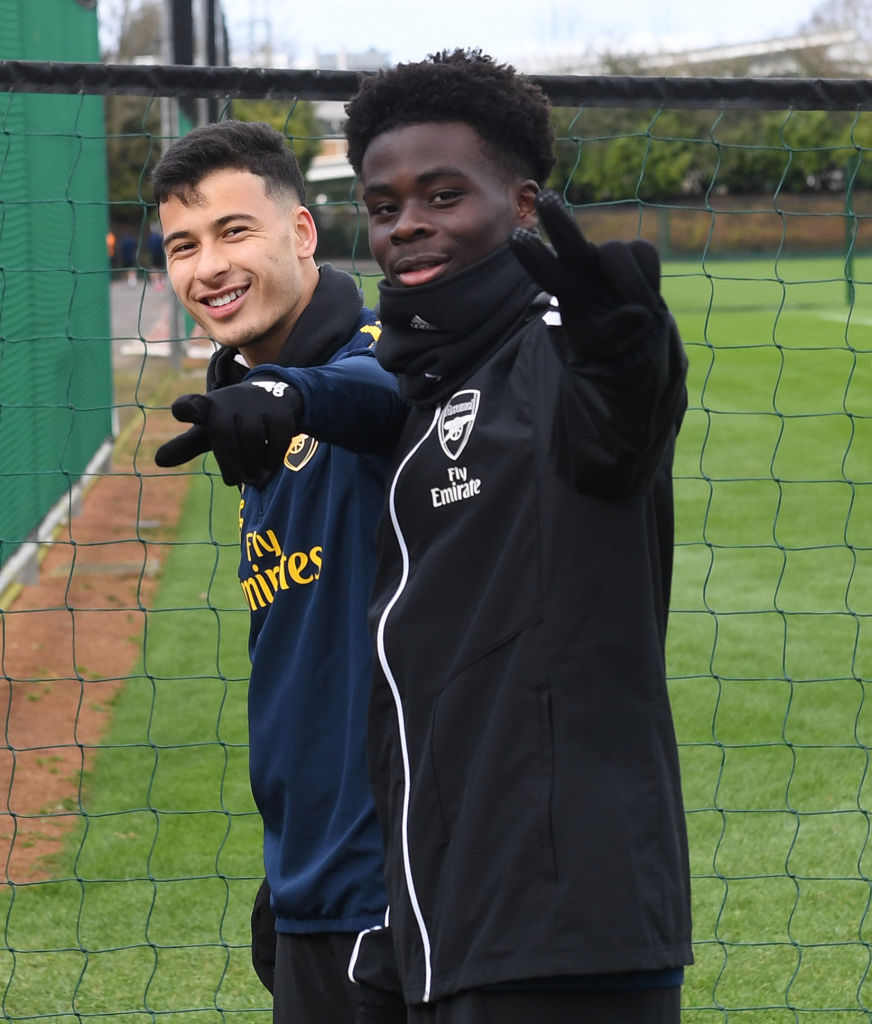 AFTVMedia's tweet photo. "Congratulations, Bukayo on your new deal. He’s a fantastic guy who deserves so much. We chat and have a laugh together every day, so hopefully we can enjoy plenty of success going forward with Arsenal."

- Gabriel Martinelli https://t.co/Kw0LIl7qrc