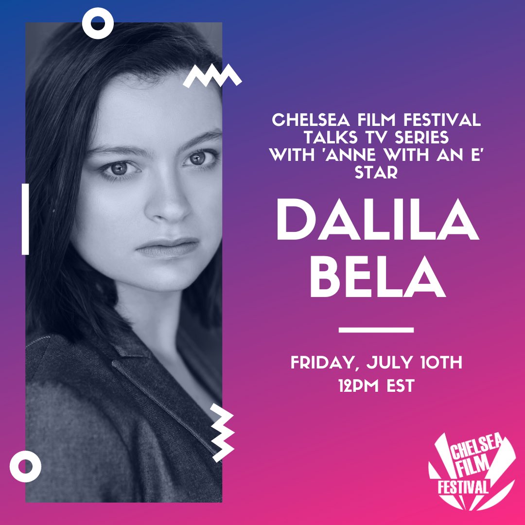 Dalila_Bela1's tweet photo. Hey guys!! I’m really excited to speak about my role in #AnneWithAnE at @chelseafilm with @aymericjett and #PaulFox this Friday at 12pm EST!!! 🎉🎉🎉 https://t.co/50HEfzkvkx https://t.co/Rg6cTsteYO