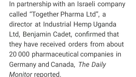 MedicanNg's tweet photo. AFRICAN COUNTRIES WITH LEGAL MEDICAL CANNABIS

2. Uganda https://t.co/Utg3tfbdPZ