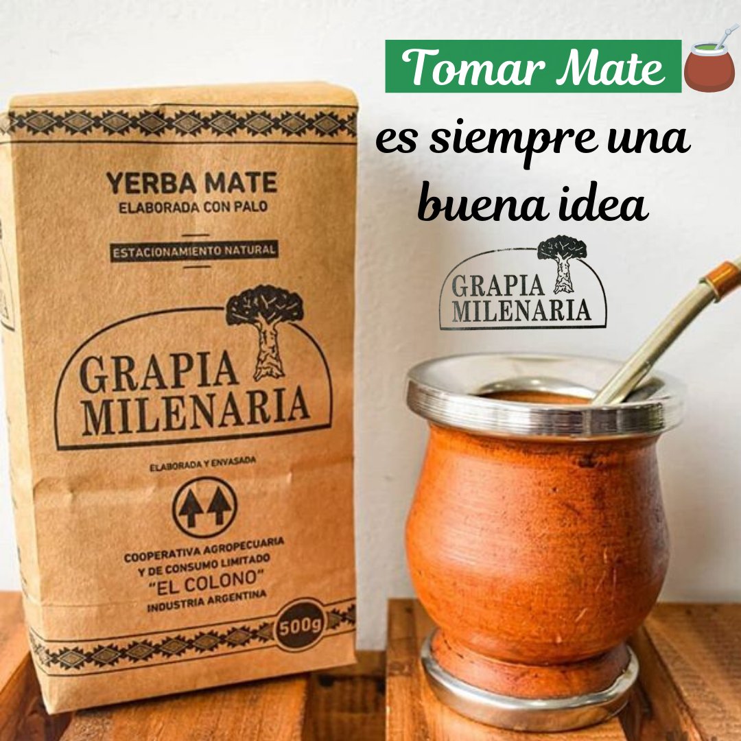 GrapiaMilenaria's tweet photo. 😁Tomar Mate es siempre una buena idea 🧉

#Grapiamilenaria
-
#Yerbamate #mate #yerba #mateando #mates #mateargentino #siempreunmate #mateamargo #matecito #o #argentina #ervamate #materos #costumbresargentinas #matesinfronteras #misiones #Agroecology https://t.co/EsKili4EfH