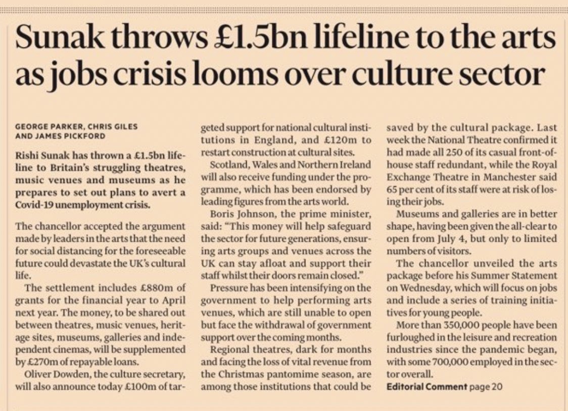 Hugely welcome news this evening from <a href="/DCMS/">Department for Culture, Media and Sport</a>. The coming days will bring more details with them but this is a very positive move in the right direction and a powerful statement of intent...