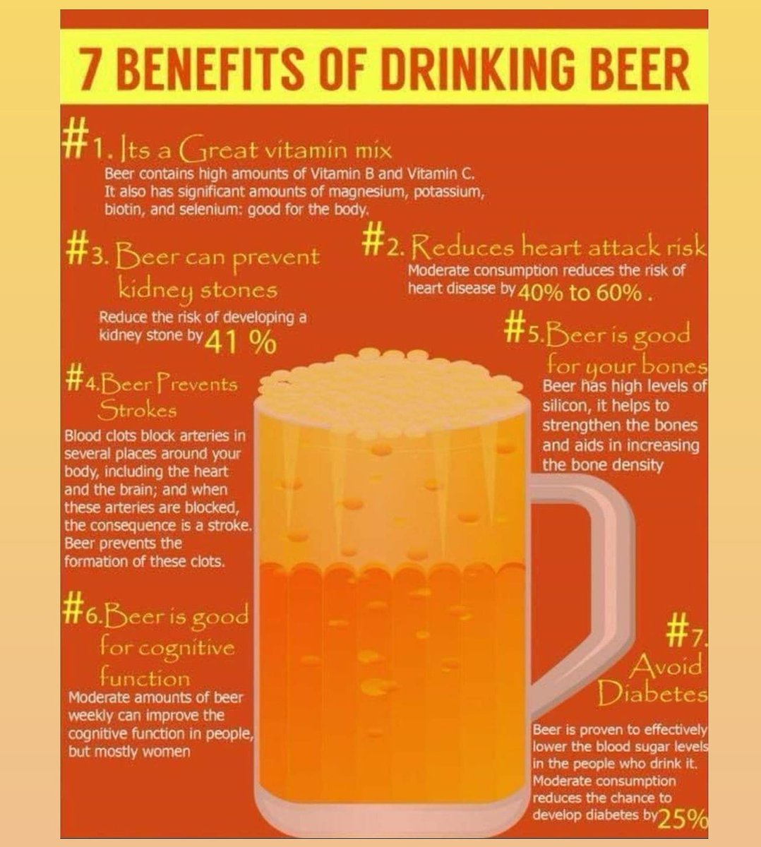 Drinking beer has its benefits! 🍻🙌