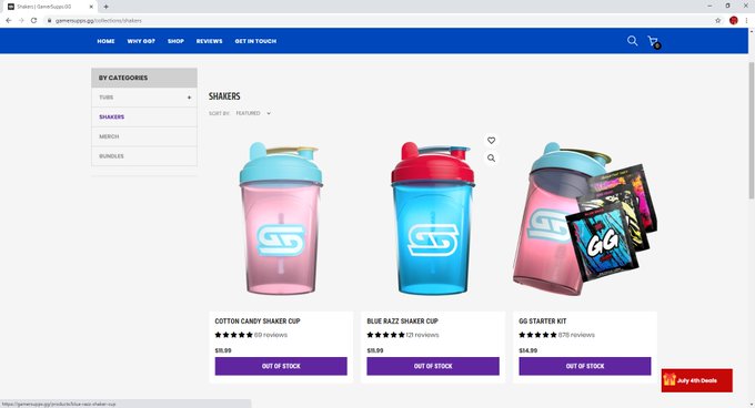And Guys dont for get about their Shakers, tubs, merch, and even FREE SAMPLES go over to @GamerSupps<a href="/tag/sadnessunleashed"class="tags"><span>#sadnessunleashed</span></a>