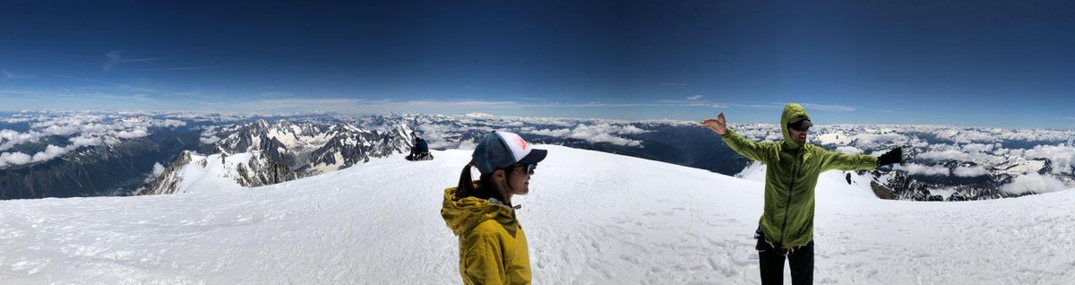 f_manners's tweet photo. Mont Blanc in a day from the midi this weekend. Good to feel acclimatised #chamonix #montblanc #goodwaytospendaweekend https://t.co/yN4LrQuIOv