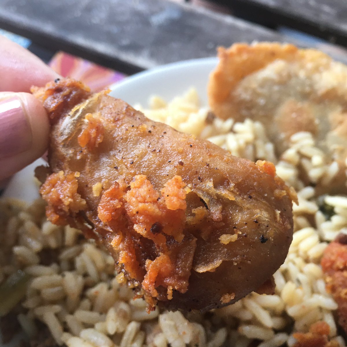 Jamiejhagen's tweet photo. A couple weeks ago @magmidd and I ate the heck out of this vegan fried chicken from the Afro Indigenous Vegan. If you’re anywhere near Providence and what to support a fab black owned vegan business, check her out here (FYI:You have to preorder): #AIVegan https://t.co/XgvgCUR2O5 https://t.co/o1wJG8oR8H