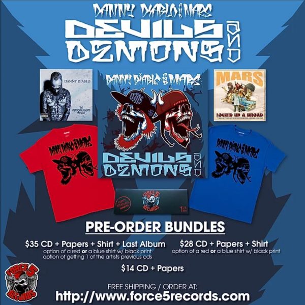 Faygoluvers's tweet photo. Danny Diablo and Mars team up for "Devils and Demons" LP! Pre-orders Now Available! - The homies at Force 5 Records have a new release from Mars and Danny Diablo that's about to drop called Devils and De ... - https://t.co/lkrdohocOO @force5records @mars @DannyDiablo https://t.co/F2RYxofu6X