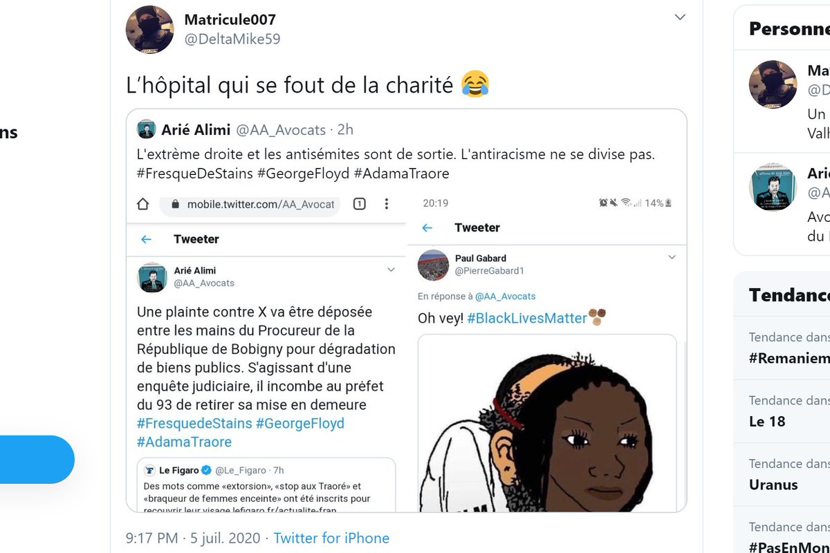 AA_Avocats's tweet photo. Comme quoi mes intuitions... il ne sert à rien de supprimer.. vous soutenez toujours @SICPCommissaire @AbdoulayeK3 ? #antisemitisme https://t.co/N4pMQP5nZd