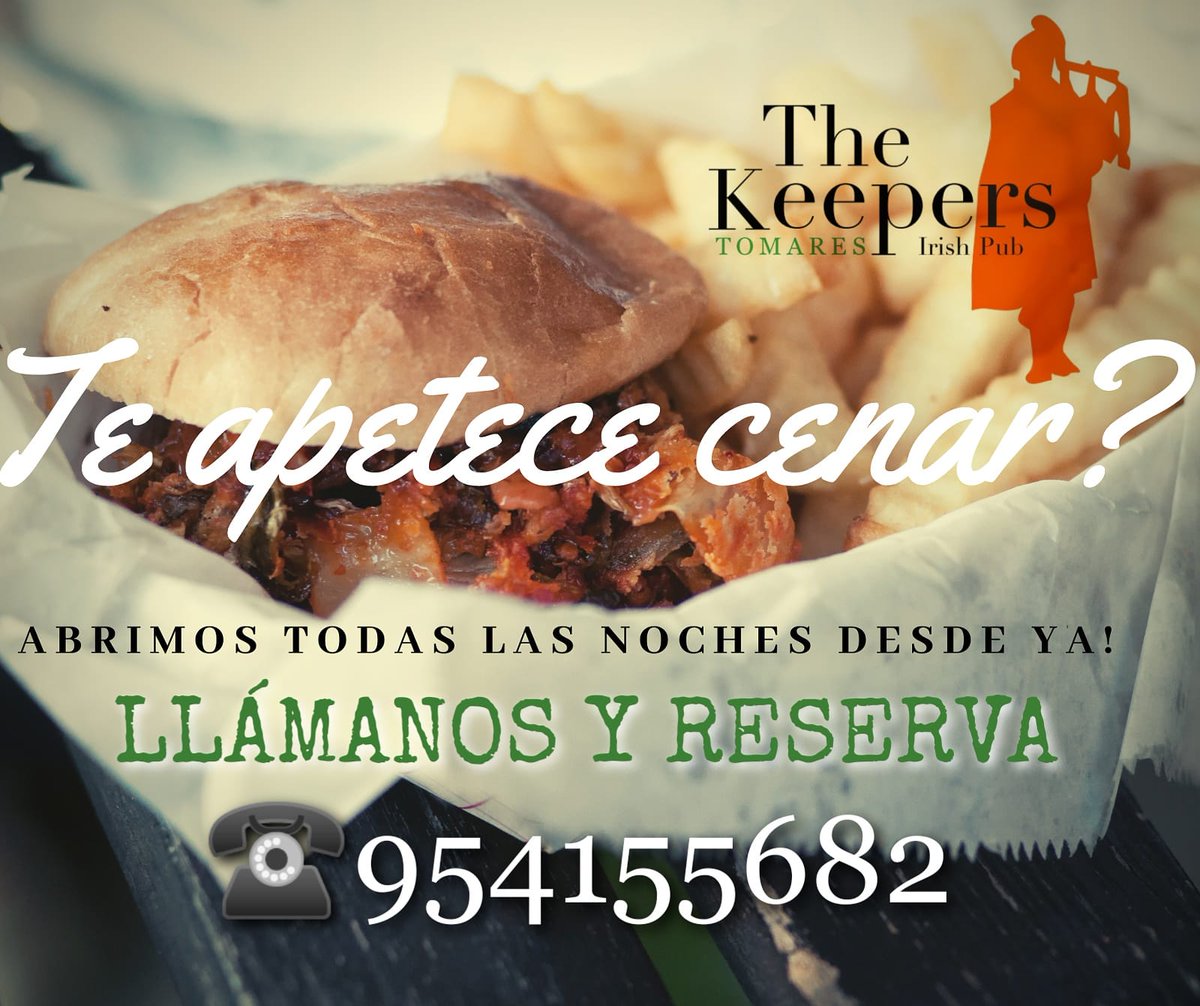 KeepersTomares's tweet photo. Ya puedes cenar🍽️ toooodos los días en Keepers 🇮🇪!!!

#Tomares #Aljarafe #irishpub #officialirishpub #terrazaverano #cenasaludable #fresquito https://t.co/1a5fZDtQC4