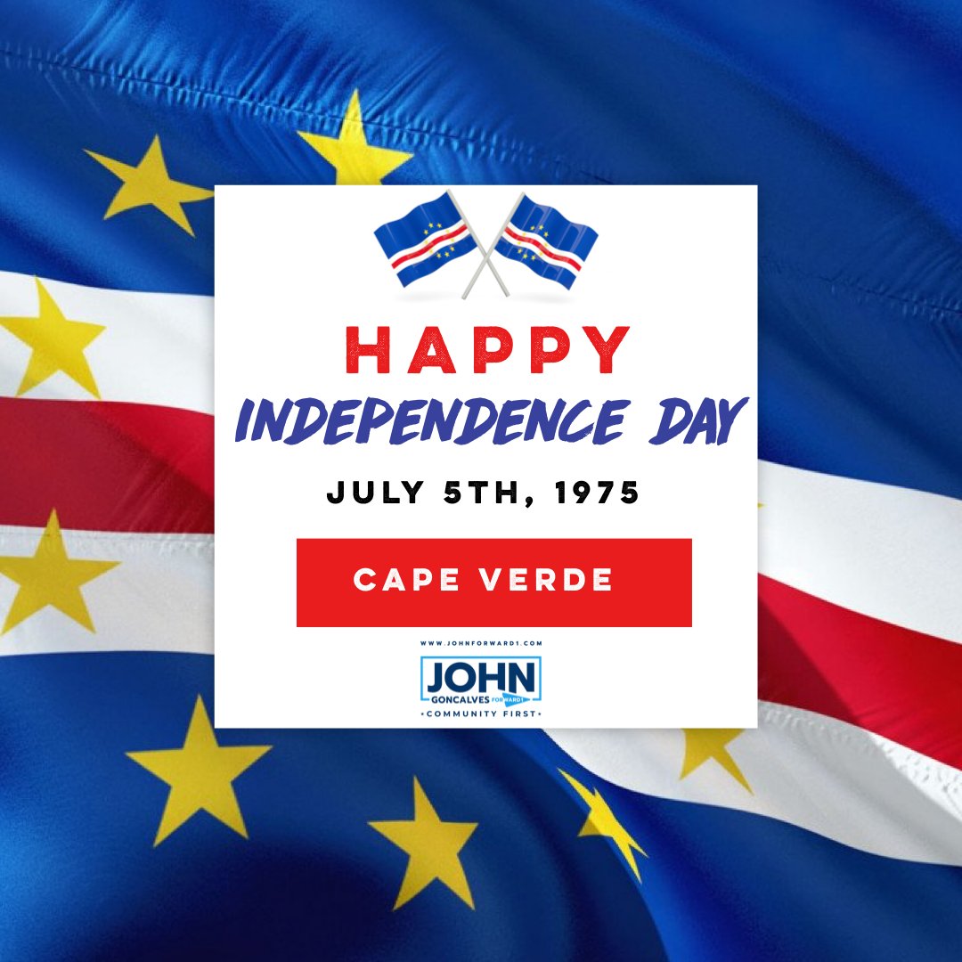 JohnGPVD's tweet photo. Happy Cape Verdean Independence Day!

As a Cape Verdean elected-official, I'm so grateful to be representing the home of Cape Verdeans for many generations: Fox Point

While COVID put a damper on this year, I look forward to celebrating with you all next year at India Point Park! https://t.co/dlU4buigMk