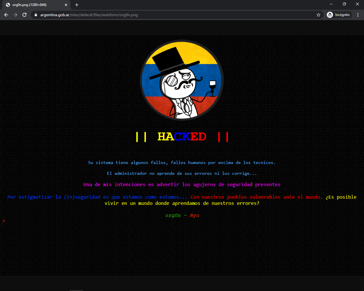 org0n's tweet photo. #HACKED #DEFACE

 org0n - Nyu

no es mucho xD

https://t.co/tZoKvPAKIo https://t.co/Gd8YkHoPp8