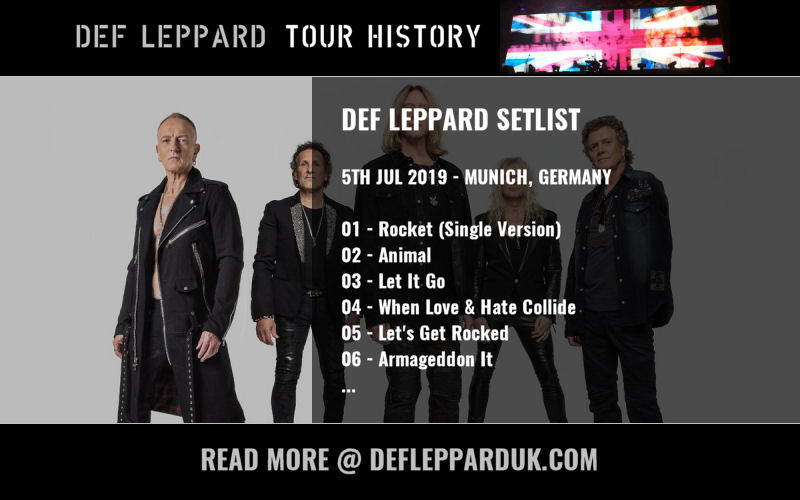 dltourhistory's tweet photo. #DefLeppard played a show in
#Munich GERMANY 🇩🇪 1 Year Ago on this day in 2019
#2019Tour #Hysteria #setlist #THINFStour
https://t.co/EH1NdXD6iq https://t.co/AuOQIqMiLU