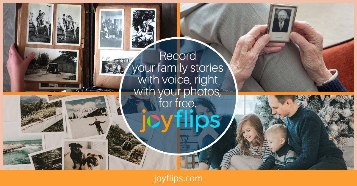 JoyFLIPS's tweet photo. Who will tell the stories of your photos when you're not around? Record your voice in Joyflips, right with your photos - as easy as touching a button - and it's completely free! https://t.co/ddO9QmFUN4 https://t.co/qoYDSOkyZI
