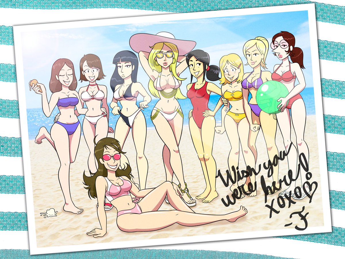 m23cartoons's tweet photo. ☀️Some postcards from the FC Employee Beach Trip!☀️ Have a hot summer break everyone! https://t.co/tQnumplwzP