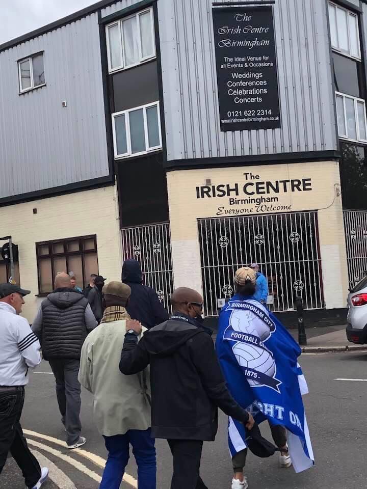 TonyRivers1927's tweet photo. Birmingham City yesterday. An anti racist march displaying the rich heritage of their multicultural working class support which goes back decades. A million miles away from what we’ve seen in recent times from other factions . Hat off, Blues. https://t.co/gK9nQFhvsi