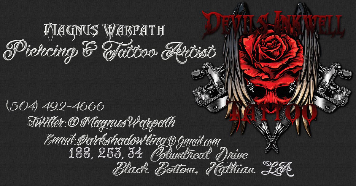 DevilsInkwellCD's tweet image. The Devils Inkwell Tattoo Studio is now up and running! Our artists are talented and determined to make sure you get exactly what you want when you want it every time. Be it an awesome new piercing, or a custom tattoo designed by your self, or one of us.  (maps.secondlife.com/secondlife/Bla…