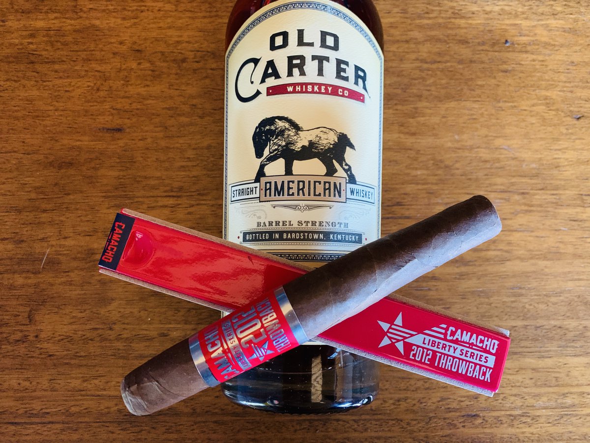 WhiskeyRogues's tweet photo. Liberty Weekend continues... Old Carter 12 Year American Whiskey and a Camacho Liberty Series 2012 Throwback
@camachocigars @davidoffgeneva 
#camachocigars #oldcarterwhiskeyco #davidoffgeneva https://t.co/XmHPvDYUK8