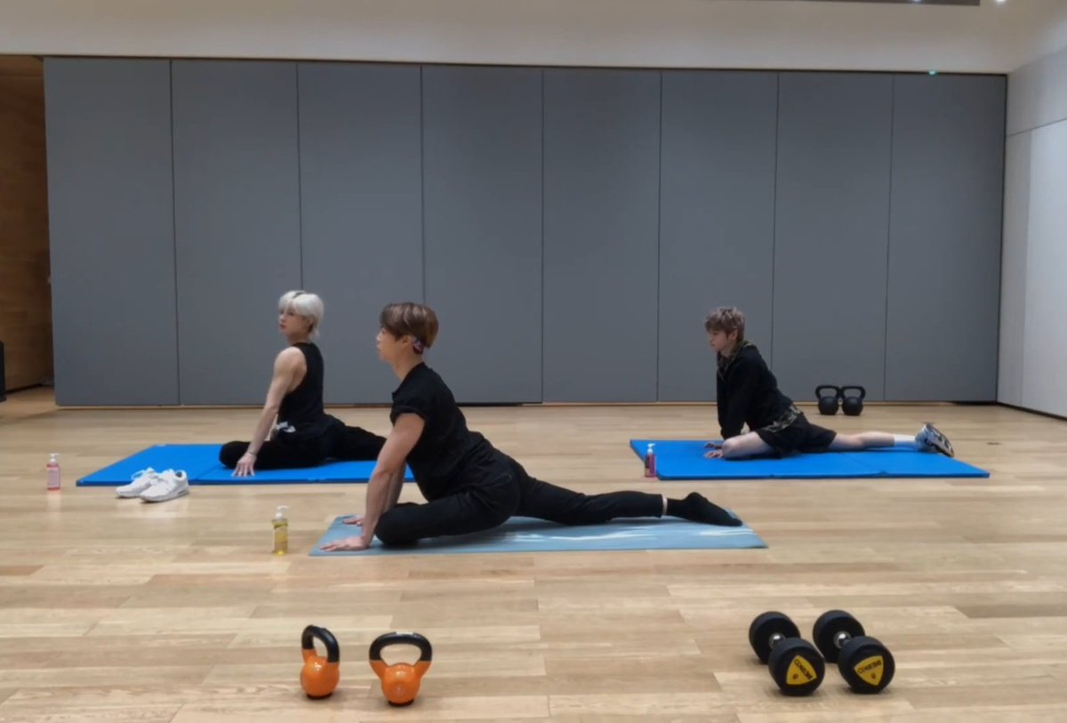 A yoga class