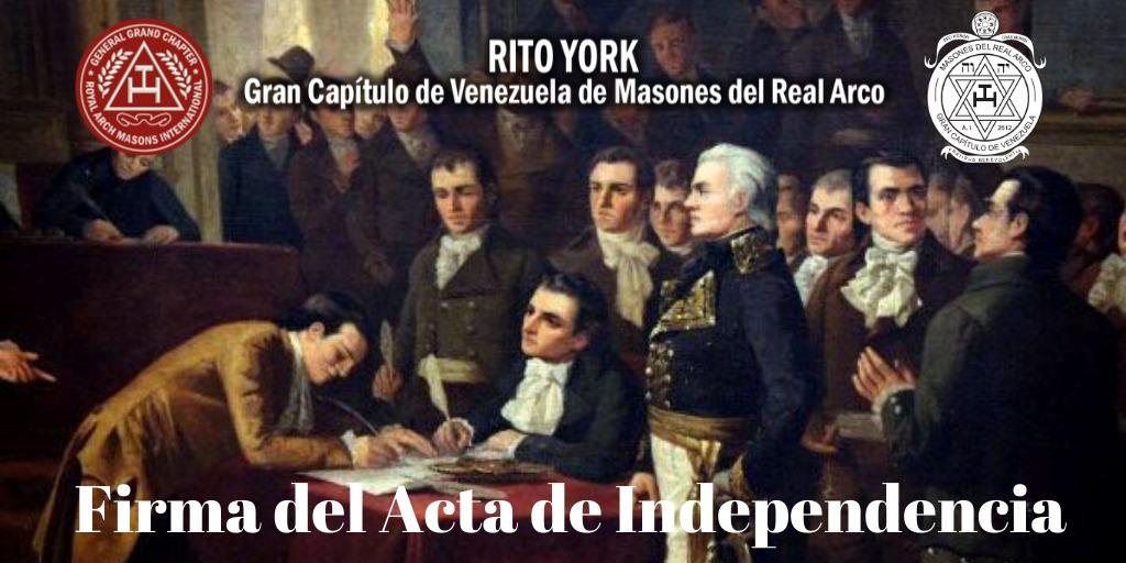 grancapitulo_ve's tweet photo. El #5Jul de 1811, se declaró de manera oficial su separación de España, mediante la Firma del Acta de la Declaración de la Independencia 

#209AñosDeIndependencia #DiaDeLaIndependencia #RealArco #RoyalArch #RitoYork #YorkRite #Francmasoneria #Masoneria #Freemasonry https://t.co/pwVQ6gduX5