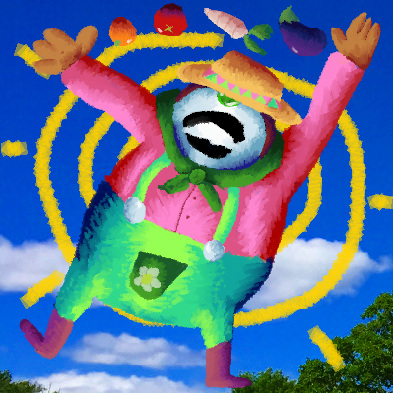 Skeletondoggy's tweet photo. @tintoymoon 3. PASTOR AL for my buddy pal @magolor !! You know me I'm a huge sucker for DQ and also drawing veggies when I can...tried making this one extremely colorful to capture the sunny vibe!!!! https://t.co/ksTFOzmg4N