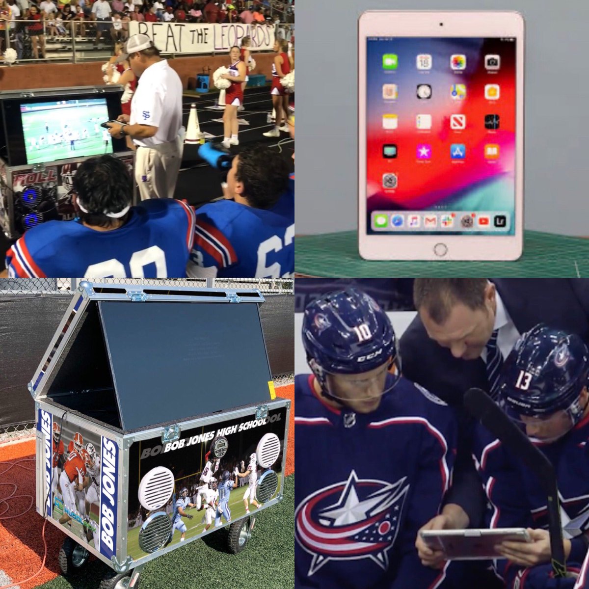 huddlbox's tweet photo. Proper Social Distance on the left. Non-proper Social Distance on the Right. This tool helps keep your distance & the instruction is clearer. Order your Huddlbox today! 32” or 43” units available. Special Pandemic Deals Available. #coach #coaching #tvcoach #videocoach #football https://t.co/2oCldHxqAC