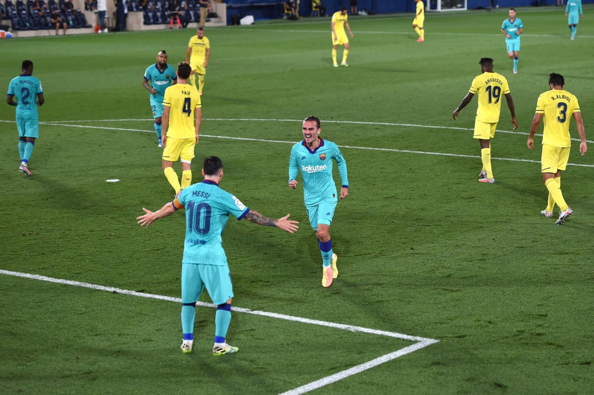 InvictosSomos's tweet photo. FT. Villarreal 1-4 Barça.

➔ Ganaron, gustaron y golearon.
➔ El mejor partido culé en la era Setién.
➔ Mucho más fútbol con el 4-3-1-2.
➔ Golazo de Suárez.
➔ Gol artístico y partidazo de Griezmann.
➔ Par de asistencias de genio de Messi.
➔ Ansu convirtió sobre el final. https://t.co/qEs1tKOdVd