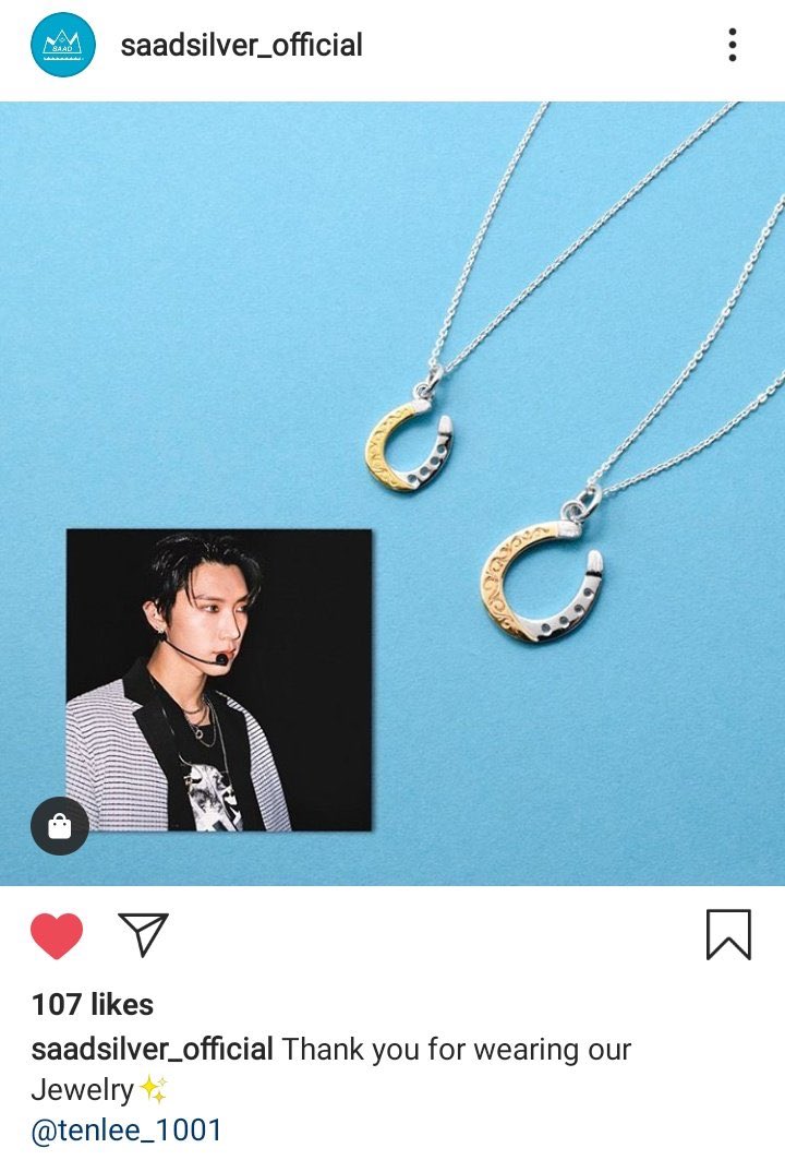 The necklace Ten wore got sold out twice and the brand’s official account thanked Ten