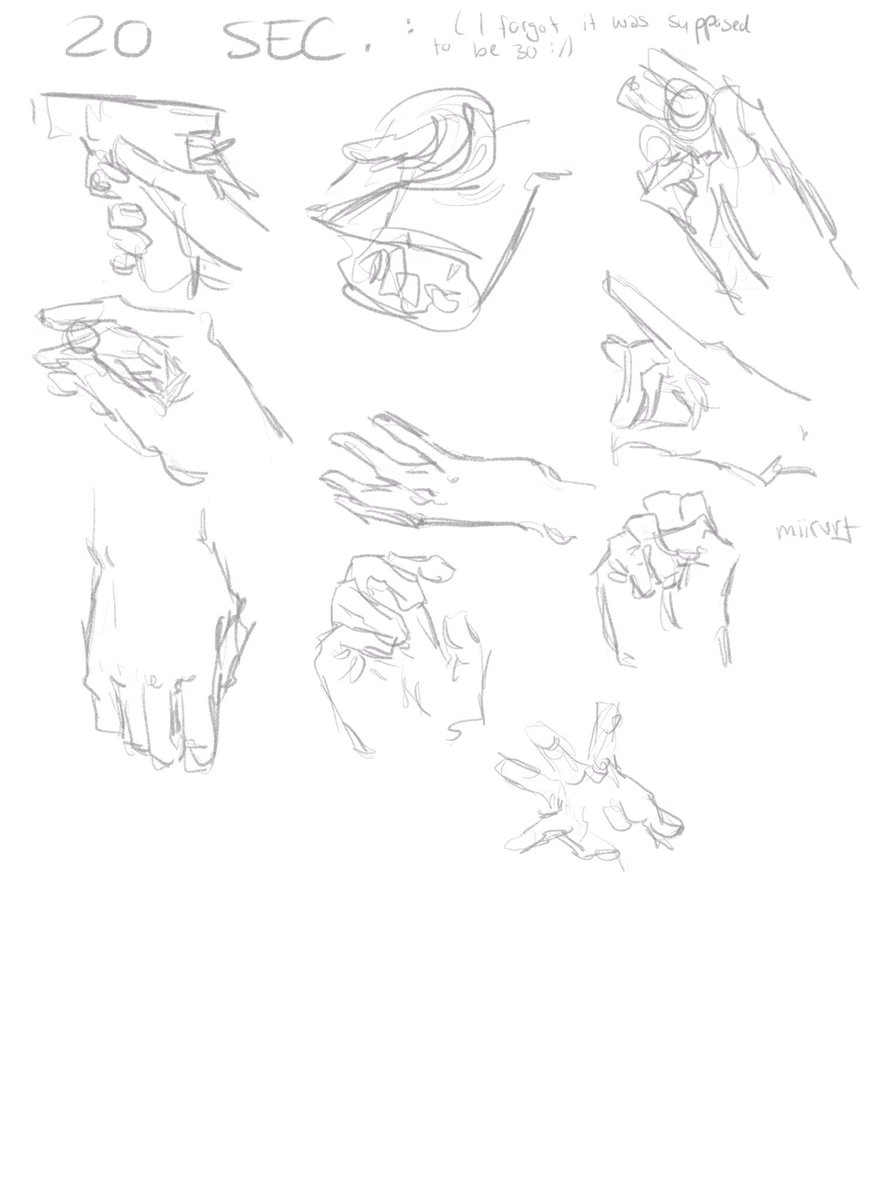 doing a hand drawing challenge rn (thanks for the inspo mints <3) and i got through the first batch!! now i take a break 